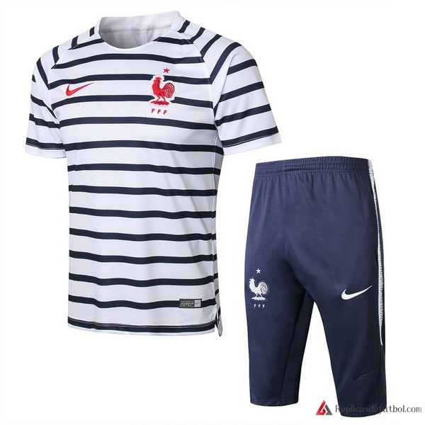 Camiseta Entrenamiento Seleccion Francia Conjunto Completo 2018 Blanco Negro